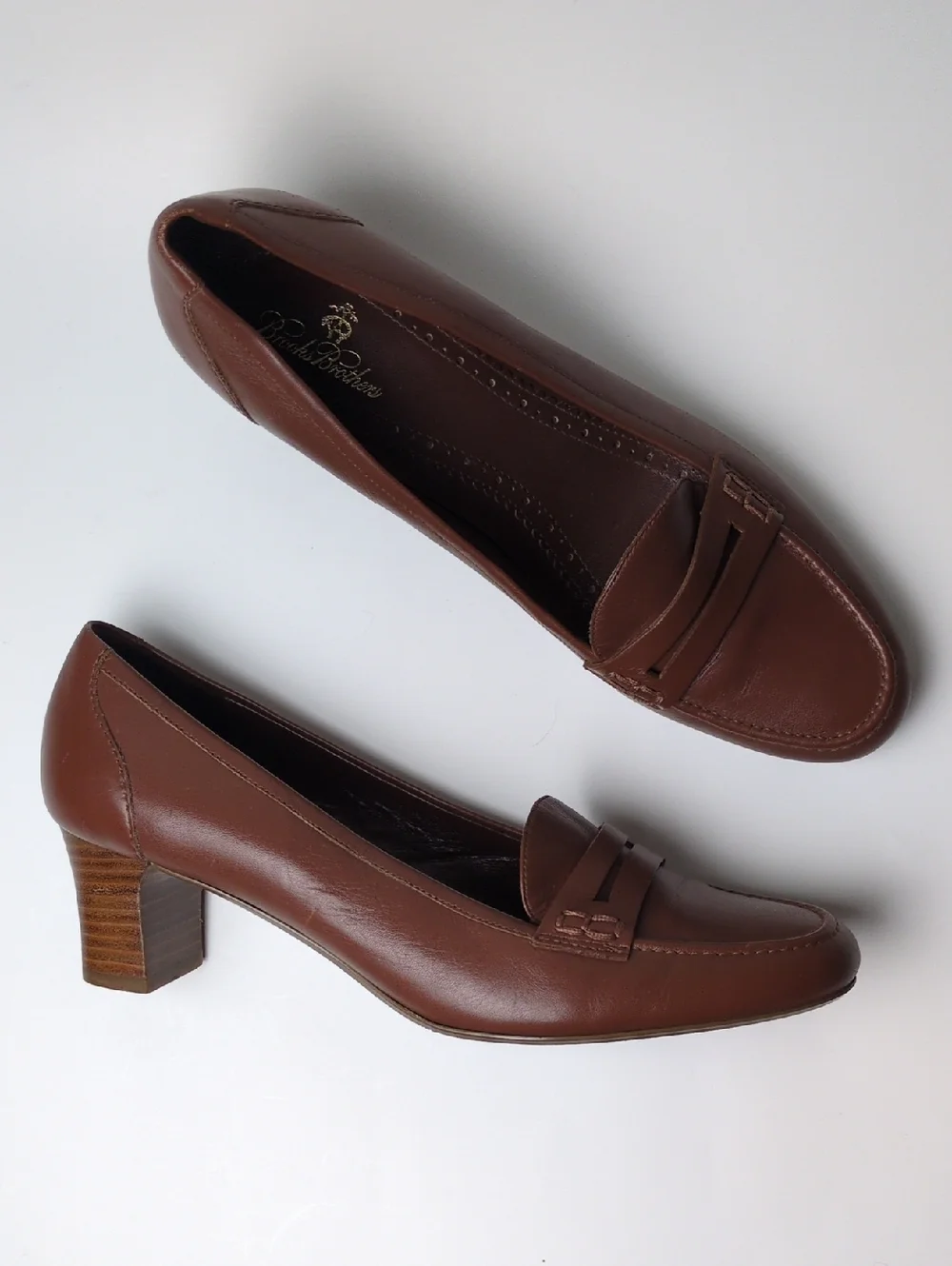 Brooks Brothers Brown Leather Block 2